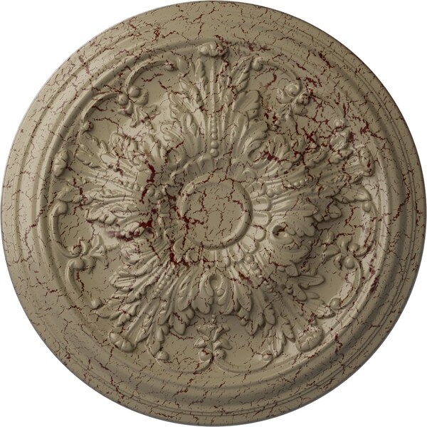 Ekena Millwork Damon Ceiling Medallion (Fits Canopies up to 3 3/8"), 20"OD x 1 1/2"P, Gobi Desert Crackle CM20DAGDC - main